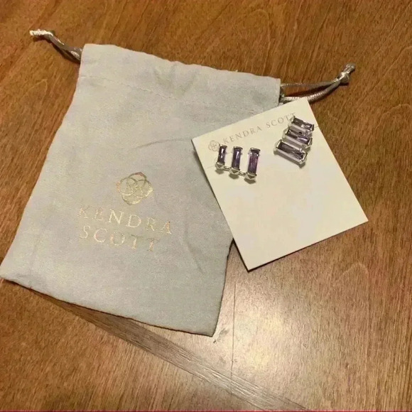NWT KENDRA SCOTT Lilac Brooks Silver Ear Climber - Picture 4 of 5